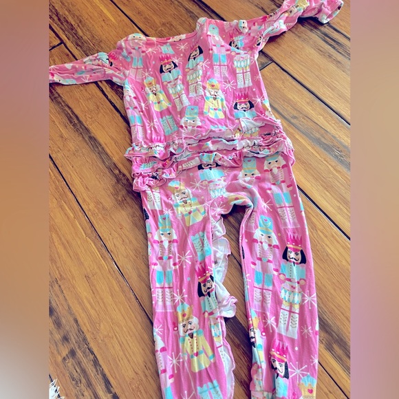 Pink Nutcracker Ruffle Butt Sleeper 12-18m - Picture 2 of 3